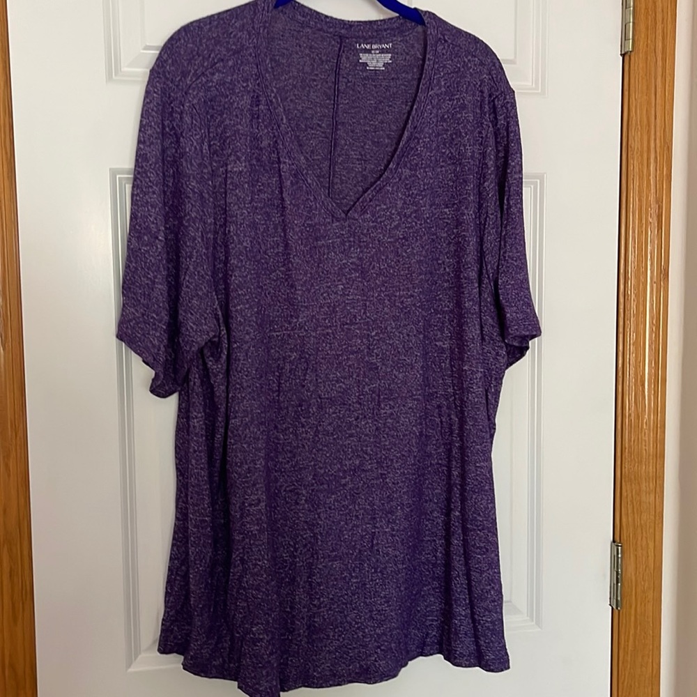 Purple short sleeve swing tunic.